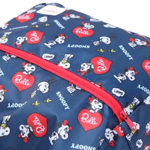 2015 Peanuts Snoopy Design Blue Bella Hearts Youth Ultra Light Backpack - Picture 10 of 14